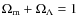 $\Omega_{\rm m} + \Omega_\Lambda=1$