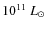 $10^{11}~L_\odot$