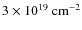 $3 \times 10^{19}~{\rm cm}^{-2}$