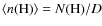 $\langle n({\rm H}) \rangle =N({\rm H})/D$