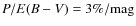 $P/E(B-V) = 3 \%{/}{\rm mag}$