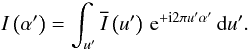 \appendix \setcounter{section}{1} \begin{equation} \I{}\left(\aff\right) = \IFTint{\uff}{\Ift{}\left(\uff\right)}{\aff}. \end{equation}