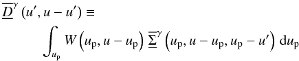 \appendix \setcounter{section}{1} \begin{eqnarray} &&\!\!\!\!\!\Dwftft[\ga{}]{}\left(\uff,\uf-\uff\right) \Definition\nonumber\\ &&\qquad\sint{\up}{\Wu{}\left(\up,\uf-\up\right)\,\SBftft[\ga{}]{}\left(\up,\uf-\up,\up-\uff\right)} \end{eqnarray}