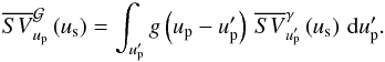 \appendix \setcounter{section}{1} \begin{equation} \SVft[\G{}]{\up}\left(\us\right) = \sint{\upp}{\gu{}\left(\up-\upp\right)\,\SVft[\ga{}]{\upp}\left(\us\right)}. \end{equation}