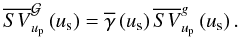 \appendix \setcounter{section}{1} \begin{equation} \SVft[\G{}]{\up}\left(\us\right) = \gaft{}\left(\us\right) \SVft[\gu{}]{\up}\left(\us\right). \end{equation}