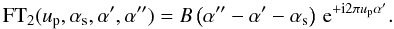 \appendix \setcounter{section}{1} \begin{equation} \inttwo = \B{}\left(\afff-\aff-\as\right)\,\iexp{\up\aff}. \end{equation}