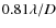 $0.81 \lambda/{D}$