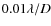 $0.01 \lambda /D$