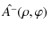 $\displaystyle \hat{A^-}(\rho,\varphi) ~$