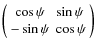$\left(\begin{array}{cl}
\cos\psi & \sin\psi \\
-\sin\psi & \cos\psi
\end{array}\right)$