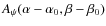 $A_{\psi}(\alpha-\alpha_0,\beta-\beta_0)$