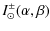 $\displaystyle I^{\pm}_{\odot}(\alpha,\beta)$