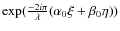 $ \exp (\frac{-2 i \pi}{\lambda} (\alpha_0 \xi + \beta_0
\eta))$