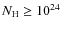 $N_{\rm H}\ge 10^{24}$