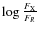 $\log{\frac{F_{\rm X}}{F_R}}$