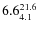 $\rm 6.6^{21.6}_{4.1}$