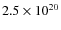 $2.5\times 10^{20}$