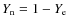 $Y_{\rm n} = 1-Y_{\rm e}$