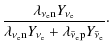 $\displaystyle \frac{\lambda_{\rm\nu_{e}n} Y_{\rm\nu_{e}}}
{\lambda_{\rm\nu_en} Y_{\rm\nu_e} + \lambda_{\rm\bar{\nu}_ep} Y_{\rm\bar{\nu}_e}}\cdot$