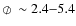 ${\ \hbox{$\scriptstyle/\mkern-13mu\mathchar''20D $ }}\sim2.4{-}5.4$