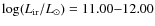 $\log(L_{\rm ir}/L_\odot)=11.00{-}12.00$