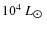 $10^4~L_{\hbox{$\odot$ }}$