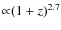${\propto}(1+z)^{2.7}$