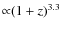 ${\propto}(1+z)^{3.3}$