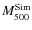 $M_{500}^{\rm Sim}$