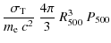 $\displaystyle \frac{\sigma_{\rm T}}{m_{\rm e}~c^2}~\frac{4\pi}{3}~R_{500}^3~P_{500}$