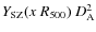 $Y_{\rm SZ}(x~R_{500})~D_{\rm A}^2$