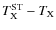 $T_{\rm X}^{\rm ST} - T_{\rm X}$