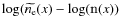 $\log(\widetilde{n_{\rm e}}(x) - \log(\mathbbm{n}(x))$
