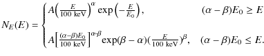 $\displaystyle N_E(E) = \left\{\! \begin{array}{lccr}