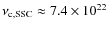 $\nu_{\rm c,SSC} \approx 7.4 \times 10^{22}$