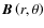 $\vec{B}\left(r,\theta\right)$