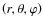 $\left(r,\theta,\varphi\right)$
