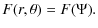 $\displaystyle %
F(r, \theta) = F(\Psi).$