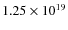 $1.25 \times10^{19}$