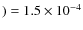 $) = 1.5\times10^{-4}$