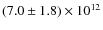 $(7.0\pm 1.8) \times 10^{12}$