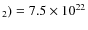 $_2) = 7.5\times10^{22}$