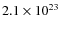 $2.1\times10^{23}$
