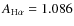 $A_{\rm H\alpha}= 1.086$
