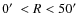 $0\hbox{$^\prime$ }<R<50\hbox{$^\prime$ }$