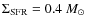 $\Sigma_{\rm SFR}=0.4~M_{\odot}$