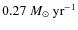 $0.27~{M}_{\odot} ~{\rm yr}^{-1}$