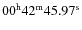 $00^{\rm h}42^{\rm m}45.97^{\rm s}$