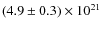 $(4.9 \pm 0.3) \times 10^{21}$