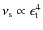 $\nu_{\rm s}\propto \epsilon_{\rm t}^4$